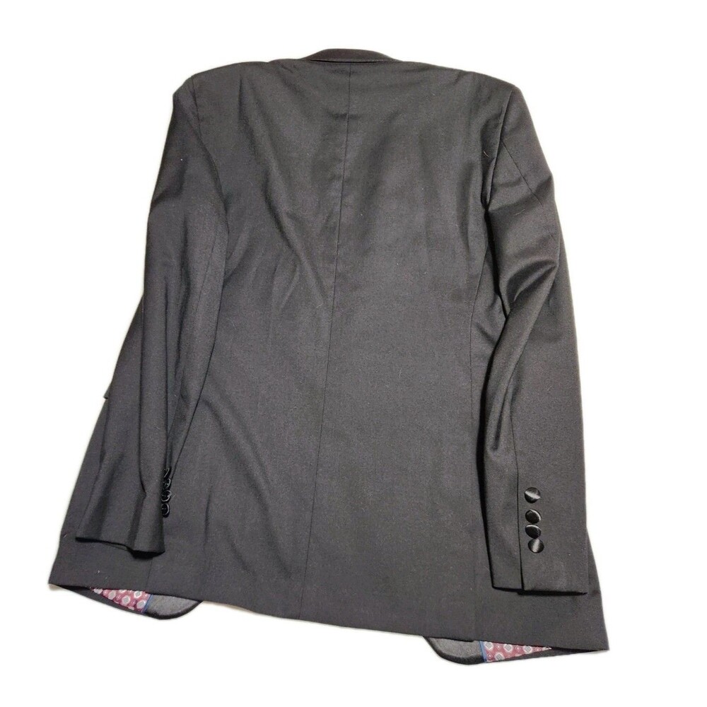 ALTON LANE Suit Jacket 40 Regular Tailored Fit Black Tuxedo w/ Black Trim Preppy - Picture 10 of 10